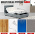 Bed Stoppers to Prevent Sliding - 4 Pack Furniture Wheel Stopper for Hardwood Floor, Rubber Furniture Cups