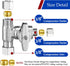 Tee Stop Valve Add-A-Tee Valve, 3/8" Compression Faucet T Adapter Connector Splitter for Dishwasher Supply Line
