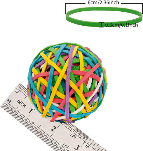 Eagle Rubber Band Ball with 170 Bands Per Ball in Assorted Colour for Crafting and Organizing