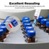 Membrane Solutions Autosampler Vials, 2ml HPLC Vials with Write-on Spot, 100 Pcs with Blue ABS Screw Caps