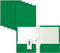 Better Office Products 25-Pack Glossy Green 8.5 x 11-Inch File Folders with 3 Metal Prongs, Letter Size