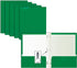 Better Office Products 25-Pack Glossy Green 8.5 x 11-Inch File Folders with 3 Metal Prongs, Letter Size