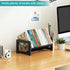 ELITEROO Desk Bookshelf, Small Book Shelf, Wooden Desktop Bookcase, Tilting Table Top Bookshelf for Home Office