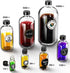 12PCS 0.5 oz Clear Glass Bottles, 15ml Boston Round Sample Bottles with Black Poly Cone Caps, Labels, Funnels