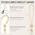 Cute Keychain Wristlet Lanyard, Fishent Upgraded Woven Strap for Keys, ID Badges, Wallet Phone (Starlight)