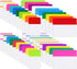 Jovitec 800 Pieces Sticky Index Tabs, 1 Inch and 2 Inch Writable Repositionable Color Tabs for Filing