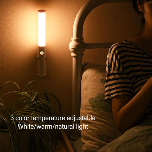 Rushbom 3 Motion Sensor Night Light Creative Rechargeable Color Temperatures Portable Magnetic Wall Reading Light