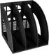 SAYEEC Magazine Holder, Sturdy Plastic File Folder Organizer Stand for Office, School, Home (Black)