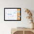 Magnetic Surface Monthly Calendar Whiteboard & Cork Board, Combination Dry Erase Calendar for Wall, Black Frame