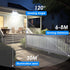 2 Pack 368 3 LED Solar Motion Sensor Lights Outdoor, Solar Fence Lights with Lighting Modes, Solar Powered Security