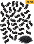 Table Top Fasteners, Z Clips for Table Tops, 20 Packs (Black)