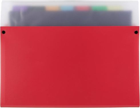 Five Star Expanding File with Removable Files, 7-Pocket Expandable File Folder, 13" x 10-1/4", Red (73944)