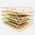 JIARI 4 Pack Desk Organizer, Stackable Letter Tray Paper Organizer for A4 Paper Storage, Metal Desk Organizer for