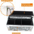Mirrored Remote Holder, Wall or Tabletop Mounted Organizer with Crush Diamond Bling Decoration, 4 Slots in 3 Sizes,