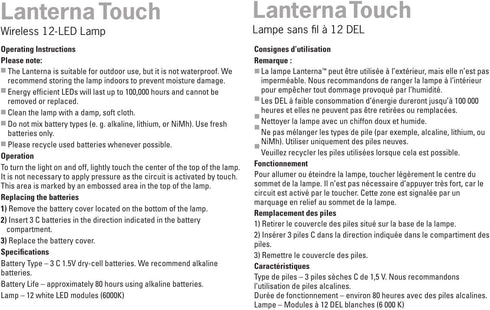 24411-108 Pack LIGHT IT! By Fulcrum, Lanterna Touch, White, Single