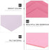 HOMSFOU 12 Pcs Felt Backdrop Wall Sticker - Hexagonal Memo Board Tiles in Pink for Office Decor