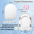 MinSha white(M18) Minsa soft sealed toilet seat, compatible with D/U-shaped extended bucket, quick release, easy