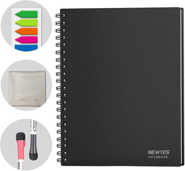 NEWYES A6 Whiteboard Notebook, Erasable Dry Erase Meeting Notebook for Business, Office, Home Use