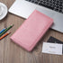 Sooez Leather Professional Business Card Holder Organizer, 240 Card Capacity PU Name Credit Cards Booklet (Pink)