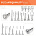 415pcs Premium Self Tapping Screw Assortment Kit, #8 & #10 Stainless Steel Screws, 1/2" to 2" Length