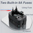 Vishui 2025 Upgraded Universal Travel Adapter, All-in-One International Plug with USB-A & Type-C Fast Charging Ports