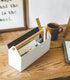 YAMAZAKI Home Desk Organizer, White Storage Solution for Office Supplies