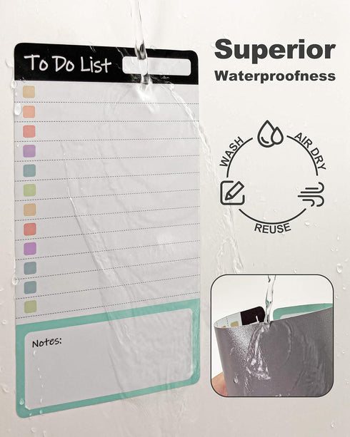 Dry Erase To Do List Sticky Notes, 12pcs Premium Daily Planner, Lined Task Memo Pad for Home Office