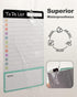 Dry Erase To Do List Sticky Notes, 12pcs Premium Daily Planner, Lined Task Memo Pad for Home Office