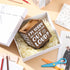 Wooden Spinning Pen Holder for Desk, Cute Organizer and Funny Desk Decor, Pencil Case Art Supply Storage (Brown)
