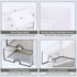 Plastic Pen Organizer, Multifunctional Desk Organizer with 2 Drawers, 4 Compartments for Office, White