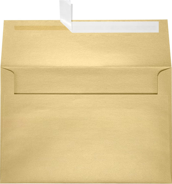 LUXPaper A10 Invitation Envelopes (6 x 9 1/2) - Blonde Metallic (50 Qty) for Invitations & Cards