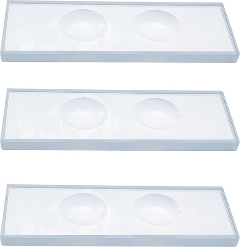 MUHWA Microscope Slide Double Concave, 5mm Thick (2 Pieces)
