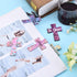Outus 48 Pieces Magnetic Christian Religious Cross Bookmark, Religious Bible Verses Bookmarks, Magnetic Page Clips for