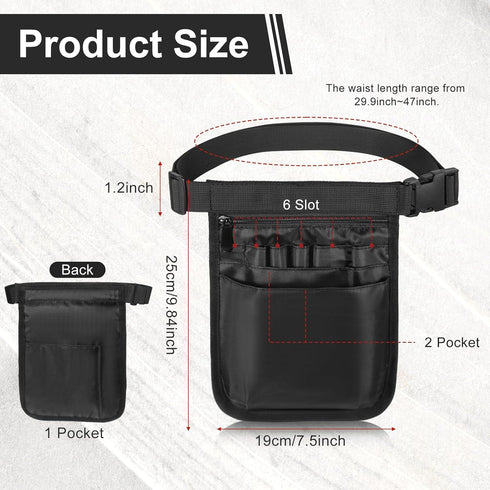 Bruislard Server Pouch, Server Apron with Buckle Work Pouch Utility Apron Adjustable Waitress Accessories Bag