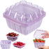 Berry Basket, 3-in-1 Berry Keeper Box, 1 Quart Vented Plastic Berry Containers