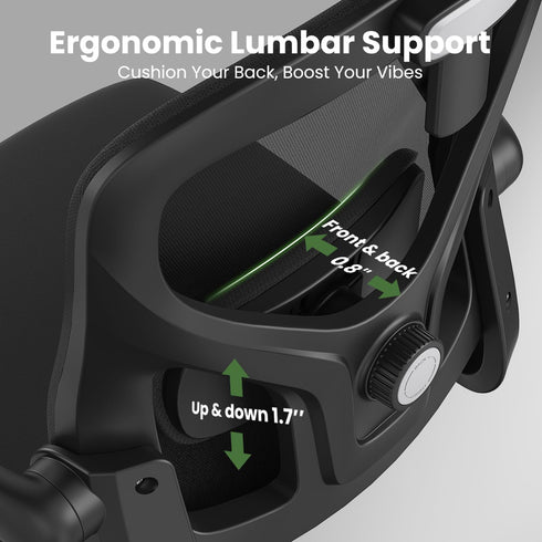 Ergonomic Office Chair, Home Office Desk Chair with Headrest, High Back Computer Chair with Armrests and Adjustable