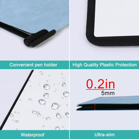 Portable Whiteboard, Erasable Reusable Whiteboard Notebook Mini A5 Dry Erase White Board for Meeting Business Office Home by OCHYIT