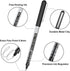 Shuttle Art RollerBall Pens, 25 Pack(21 black 2 blue 2 red) Fine Point Roller Ball Pens, 0.5mm Liquid Ink Pens for Writing Journaling Taking Notes School Office by Shuttle Art