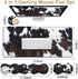 Gaming Mouse Pad XXL Large Desk, Cute Black Cowhide Extended Mousepad with Memory Foam Wrist Rest