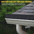 4 Pack 10 Inch Aluminum Gutter Valley Splash Guard, Grey for Valley, Corner, or Straight