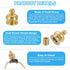 PATIKIL 18 22mm 3 Set x Lamp Finials Caps Knob, Solid Brass Lamp Shade Top Decoration Screw Cap Nuts with Brass