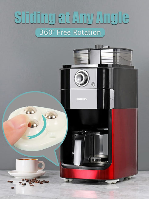 12 PCS Small Appliance Casters Wheels Sticky Swivel Pulleys Mini Self Adhesive Universal Wheel 360 Degree Rotation Storage Box Furniture Bins Bottom Trash Can Kitchen Appliances Caster (Black)