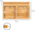 S&A WOODCRAFT Office Desk Organizer with Sticky Note Holder, Pen Slot & Phone Stand, Includes 100 Pages & 4 Anti-Skid