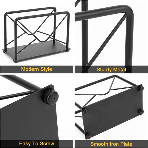 Modern Mail Holder for Home Office, Metal Letter Organizer Sorter for Desk, Bill Filling Paper Document Rack, Envelope