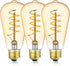 12V LED Edison Bulbs, 40W Equivalent, Low Voltage 4W Vintage Style, E26 Medium Base, Warm White 2700K, 3 Pack