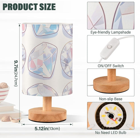 Yuiboo Holographic Gemstone Night Light for Kids - Bedroom Lamp