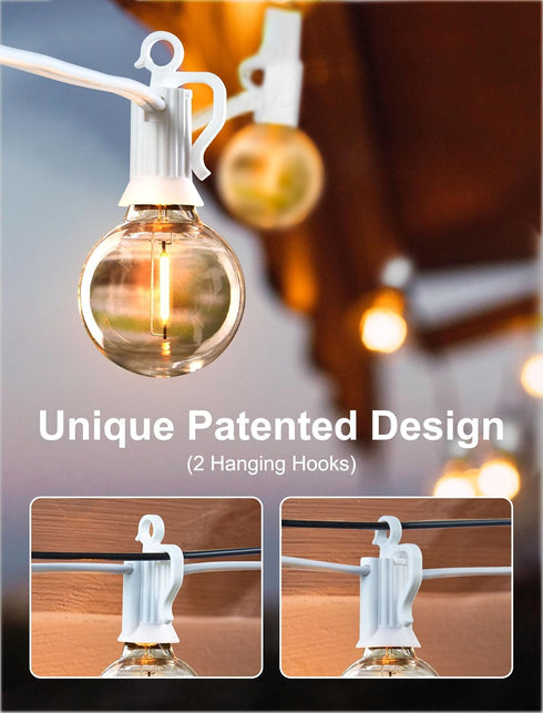 29 G40 Bulbs, Commercial Brightown Feet LED Outdoor String Lights with Shatterproof Edison Connectable and Weatherproof