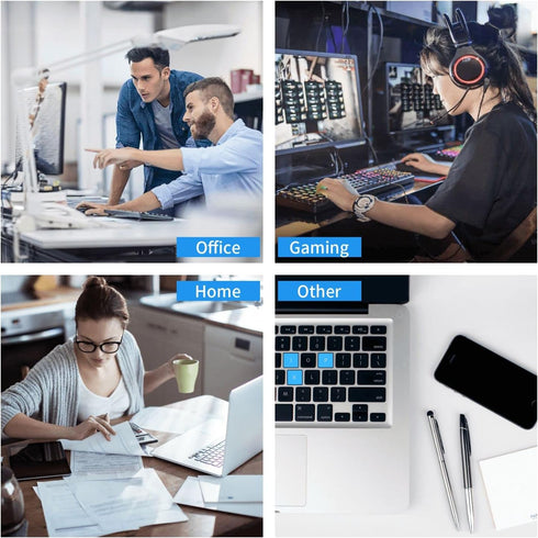 Music Note Black Mouse Pad for Desk, Non-Slip Rubber Base Square Gaming Mouse Mat for Home Office