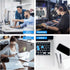 Music Note Black Mouse Pad for Desk, Non-Slip Rubber Base Square Gaming Mouse Mat for Home Office