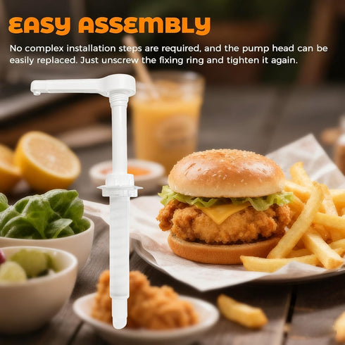 30ML 30cc 1/2 Pack (1) Pump Dispenser White Pump for Cheese Dispenser - Nacho Cheese Machine Pump Top Replacement, Fits